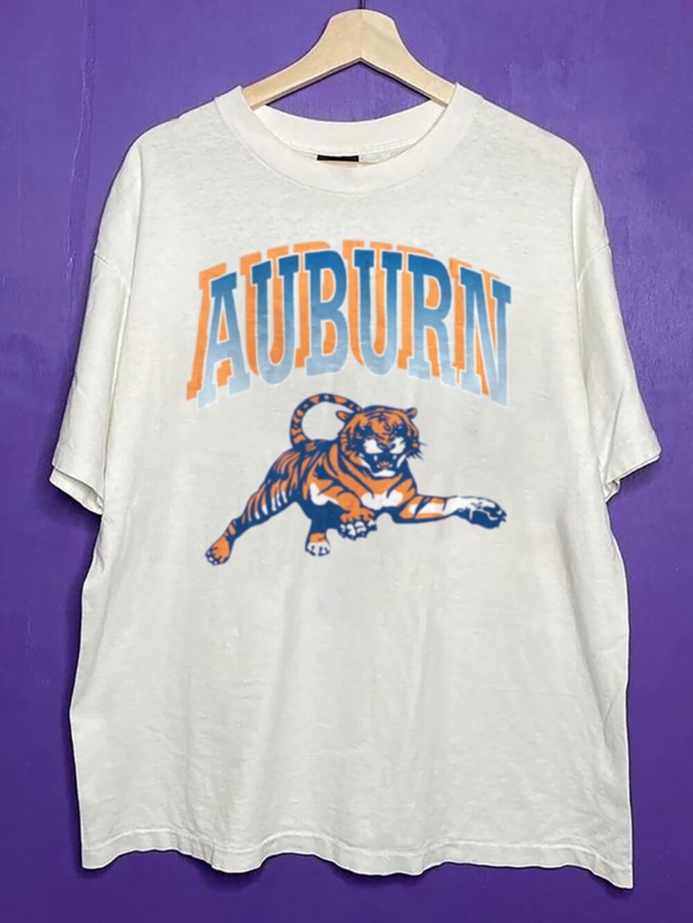 Vintage 90s Auburn Tigers Fan Shirt, Retro Auburn University Men Women Shirt Tee
